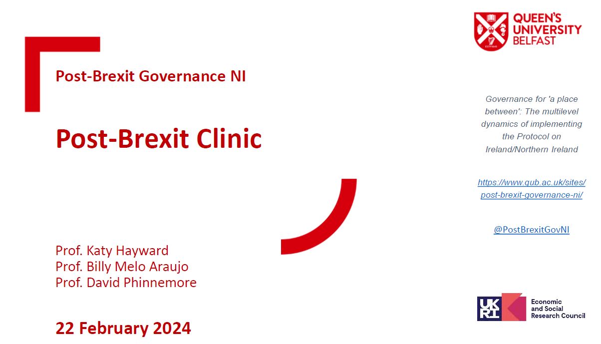 Post-Brexit Clinic at Queen’s February 2024